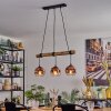 Ripoll Suspension, Boule lumineuse, Suspension Écru, Noir, 3 lumières
