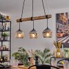 Ripoll Suspension, Boule lumineuse, Suspension Écru, Noir, 3 lumières
