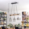 Ripoll Suspension, Boule lumineuse, Suspension Écru, Noir, 3 lumières