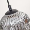 Ripoll Suspension, Boule lumineuse, Suspension Écru, Noir, 3 lumières