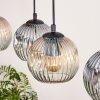 Ripoll Suspension, Boule lumineuse, Suspension Écru, Noir, 5 lumières