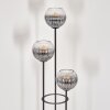 Koyoto Lampadaire 30 cm Bois clair, Noir, 3 lumières