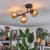 Chehalis Plafonnier, Boule lumineuse Ambre, 3 lumières