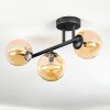 Chehalis Plafonnier, Boule lumineuse Ambre, 3 lumières