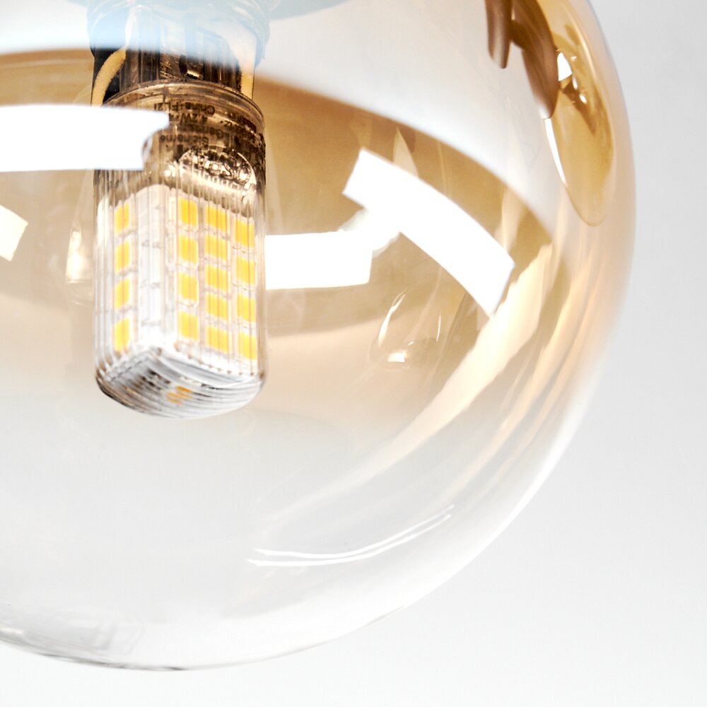 Chehalis Plafonnier, Boule lumineuse Ambre, Clair, 3 lumières