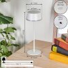 Romdrup Lampe de table d'extérieur, Lampe à poser LED Blanc, 1 lumière