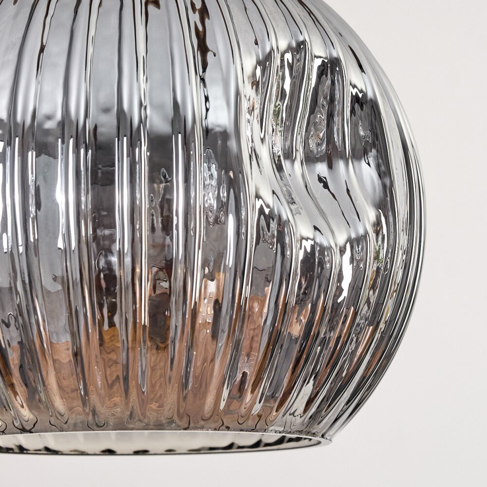 Ripoll Suspension, Boule lumineuse, Suspension Écru, Noir, 3 lumières