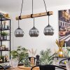 Ripoll Suspension, Boule lumineuse, Suspension Écru, Noir, 3 lumières