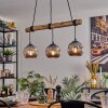 Ripoll Suspension, Boule lumineuse, Suspension Écru, Noir, 3 lumières