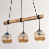 Ripoll Suspension, Boule lumineuse, Suspension Écru, Noir, 3 lumières