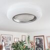 Dayen Plafonnier LED Argenté, Blanc, 1 lumière, Télécommandes