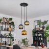 Koyoto Suspension, Boule lumineuse, Suspension Noir, 3 lumières