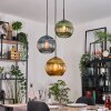 Koyoto Suspension, Boule lumineuse, Suspension Noir, 3 lumières