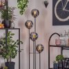 Gastor Lampadaire Bois foncé, Noir, 4 lumières