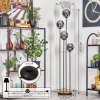 Gastor Lampadaire Bois foncé, Noir, 4 lumières