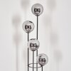 Gastor Lampadaire Bois foncé, Noir, 4 lumières