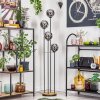 Gastor Lampadaire Bois foncé, Noir, 4 lumières
