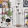 Gastor Lampadaire Bois foncé, Noir, 4 lumières
