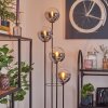 Gastor Lampadaire Bois foncé, Noir, 4 lumières