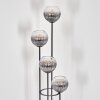 Koyoto Lampadaire Bois foncé, Noir, 4 lumières