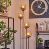 Koyoto Lampadaire Bois foncé, Noir, 4 lumières