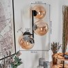 Chehalis Boule lumineuse, Applique murale Ambre, 3 lumières