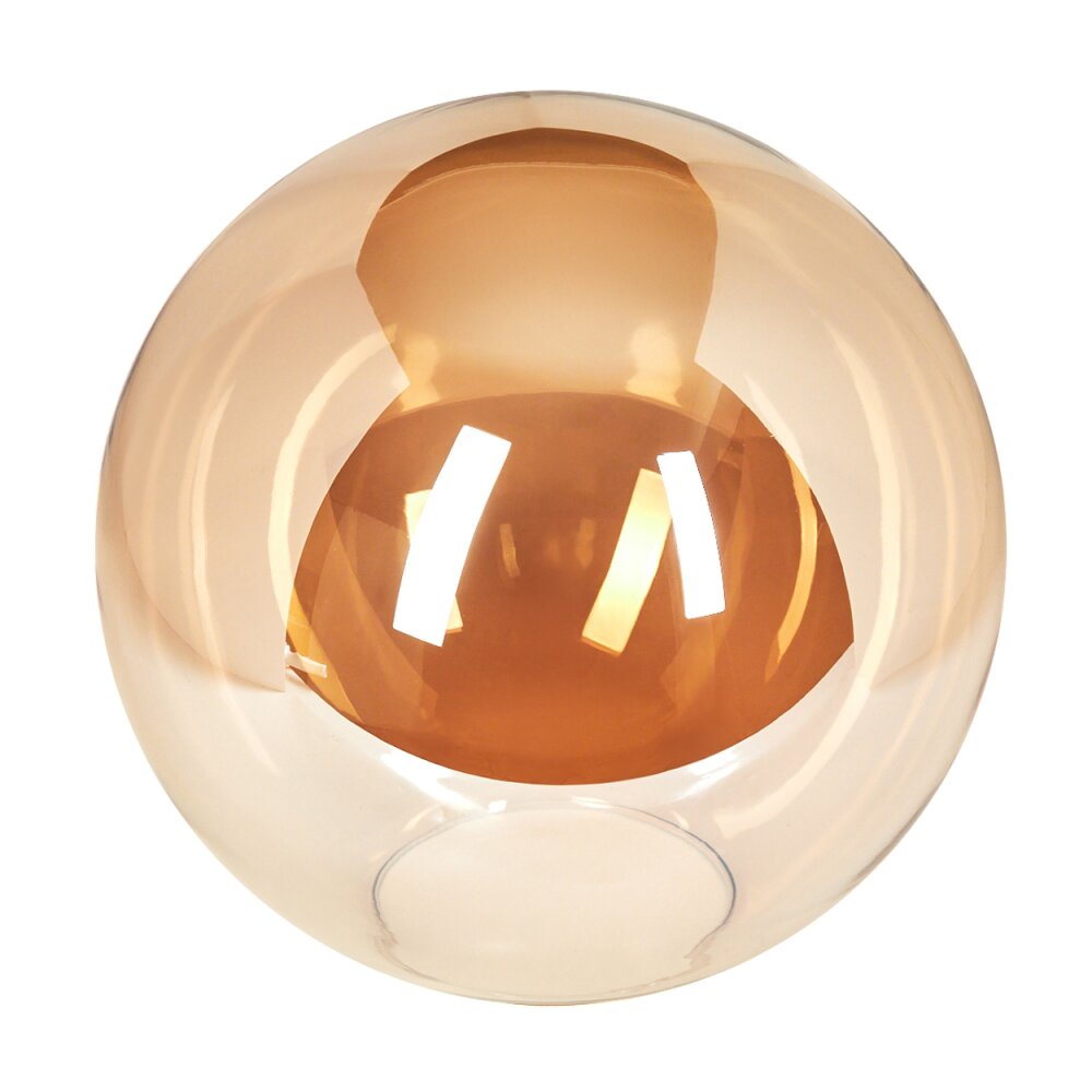 Abat-jour en verre Gastor Verre de rechange 25 cm Ambre main product photo