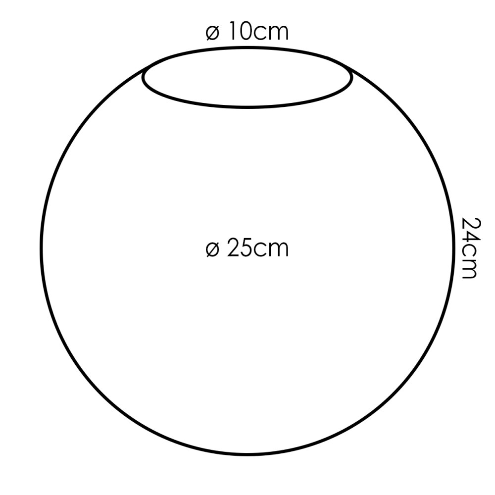 Abat-jour en verre  Gastor Verre de rechange 25 cm Ambre