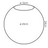 Abat-jour en verre  Gastor Verre de rechange 25 cm Ambre