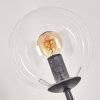 Gastor Lampadaire 30 cm Noir, 3 lumières