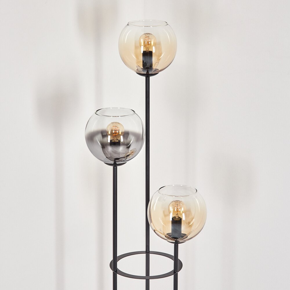 Koyoto Lampadaire 30 cm Noir, 3 lumières