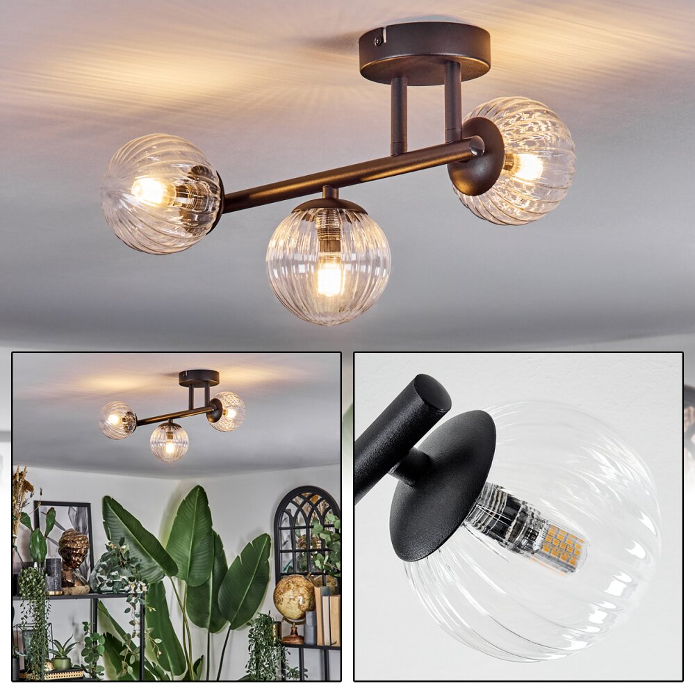 Chehalis Plafonnier, Boule lumineuse Clair, 3 lumières main product photo