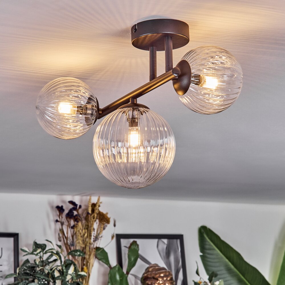 Chehalis Plafonnier, Boule lumineuse Clair, 3 lumières