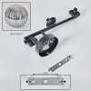 Chehalis Plafonnier, Boule lumineuse Fumé, 3 lumières