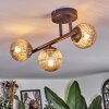 Chehalis Plafonnier, Boule lumineuse Ambre, 3 lumières