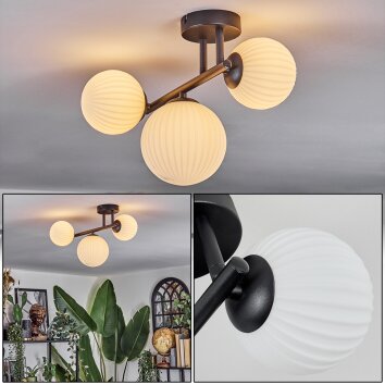 Chehalis Plafonnier, Boule lumineuse Blanc, 3 lumières Chehalis Plafonnier, Boule lumineuse Blanc, 3 lumières