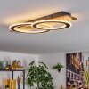 Besperia Plafonnier LED Couleur bois, Noir, 1 lumière
