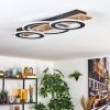 Besperia Plafonnier LED Couleur bois, Noir, 1 lumière