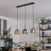 Ripoll Suspension, Boule lumineuse, Suspension Chrome, Clair, Fumé, 3 lumières