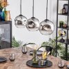 Ripoll Suspension, Boule lumineuse, Suspension Chrome, Clair, Fumé, 3 lumières