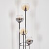 Koyoto Lampadaire 30 cm Bois foncé, Noir, 4 lumières