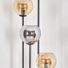 Koyoto Lampadaire 30 cm Bois foncé, Noir, 4 lumières