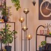 Koyoto Lampadaire 30 cm Bois foncé, Noir, 4 lumières