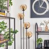 Koyoto Lampadaire 30 cm Bois foncé, Noir, 4 lumières