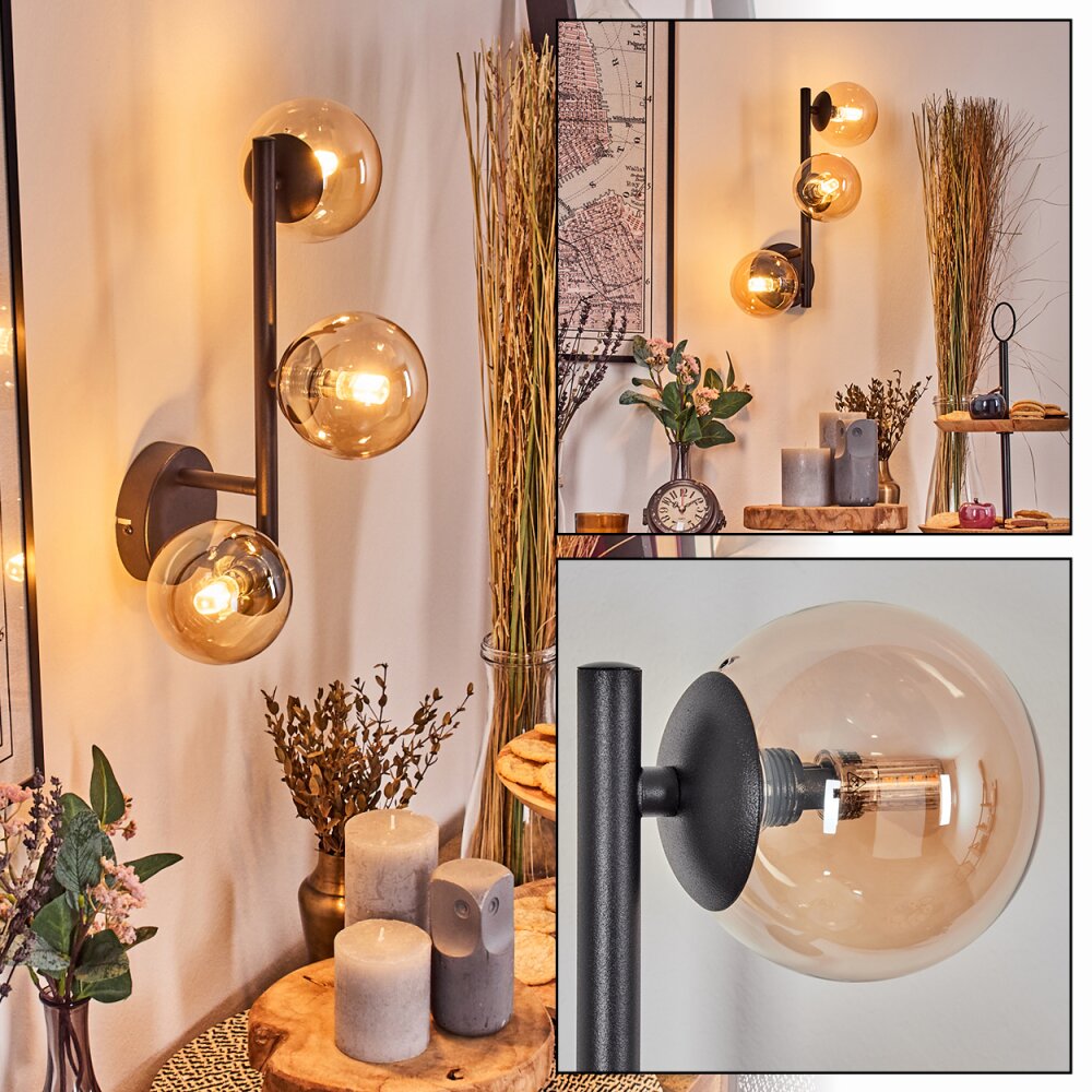 Chehalis Boule lumineuse, Applique murale Ambre, 3 lumières main product photo