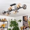 Gastor Plafonnier, Boule lumineuse Ambre, Clair, Fumé, 10 lumières
