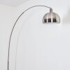 Baloca Lampadaire, Lampadaires arc Nickel mat, Noir, 1 lumière