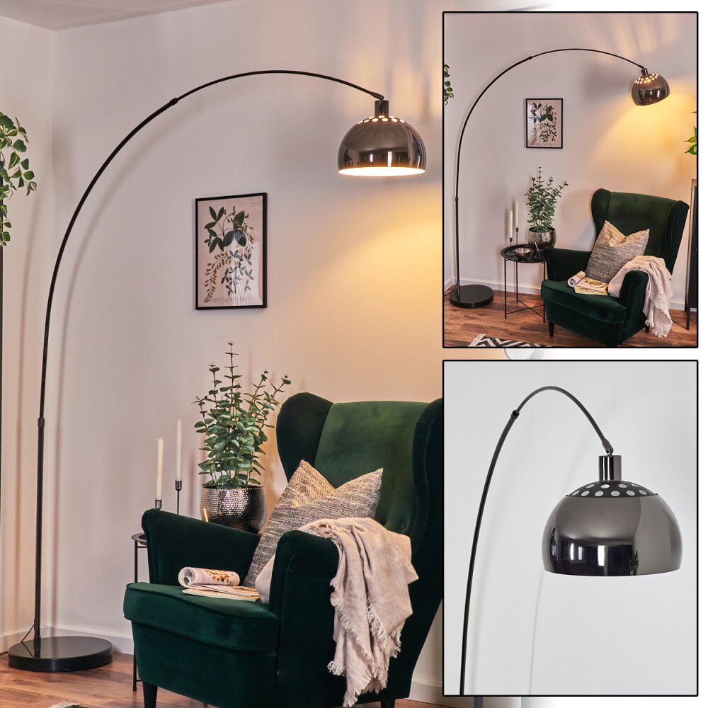 Baloca Lampadaire Chrome, Noir, 1 lumière main product photo
