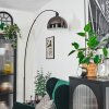 Baloca Lampadaire Chrome, Noir, 1 lumière