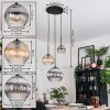 Koyoto Suspension, Boule lumineuse, Suspension Ambre, Clair, Fumé, 3 lumières